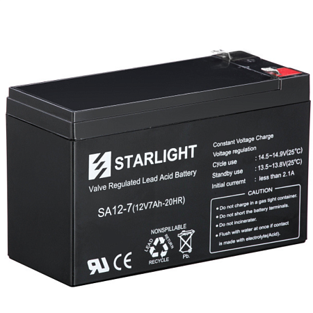 Аккумулятор 12v-7ah STARLIGHT