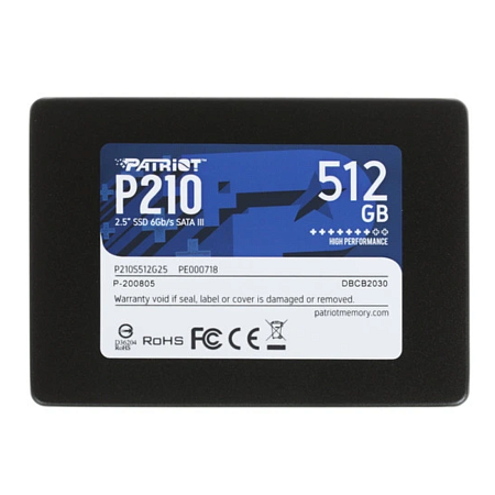 Твердотельный накопитель SSD Patriot P210 512GB SATA